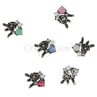 Cre8tion Nail Art Charms, Black, E01